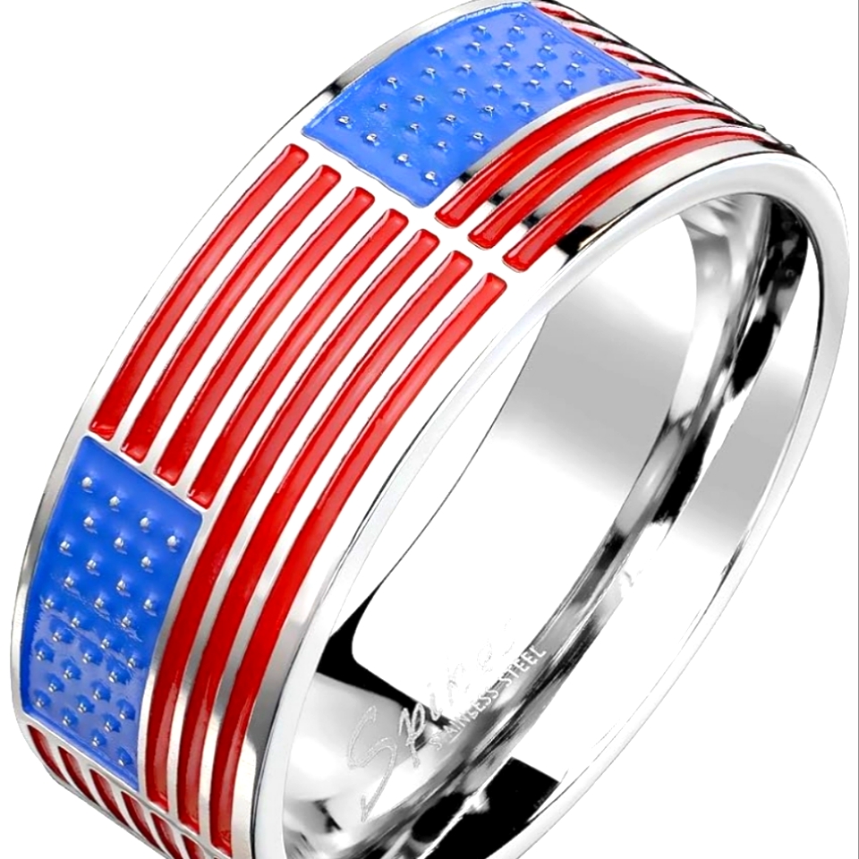 #17a The Perfect Ring For Him Or Her Patriotic Flag